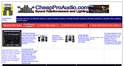 Desktop Screenshot of cheapproaudio.com